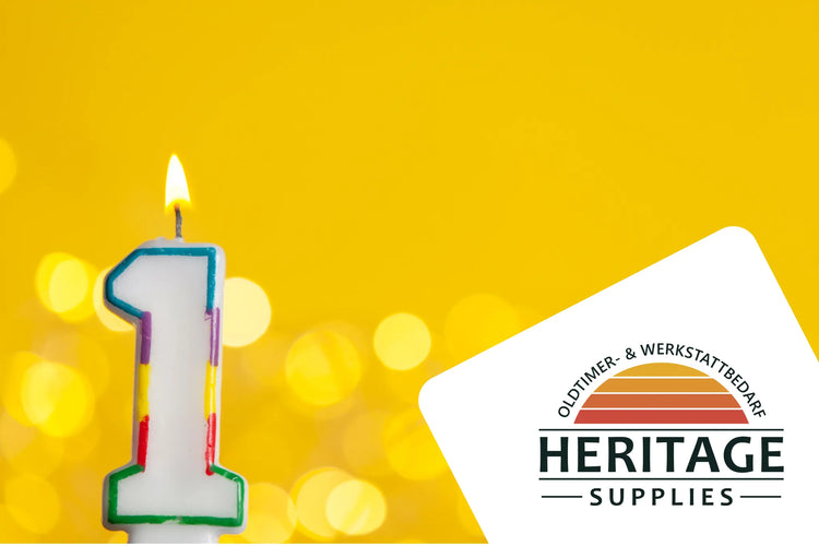 1-jähriges Jubiläum HERITAGE SUPPLIES - Titelbild