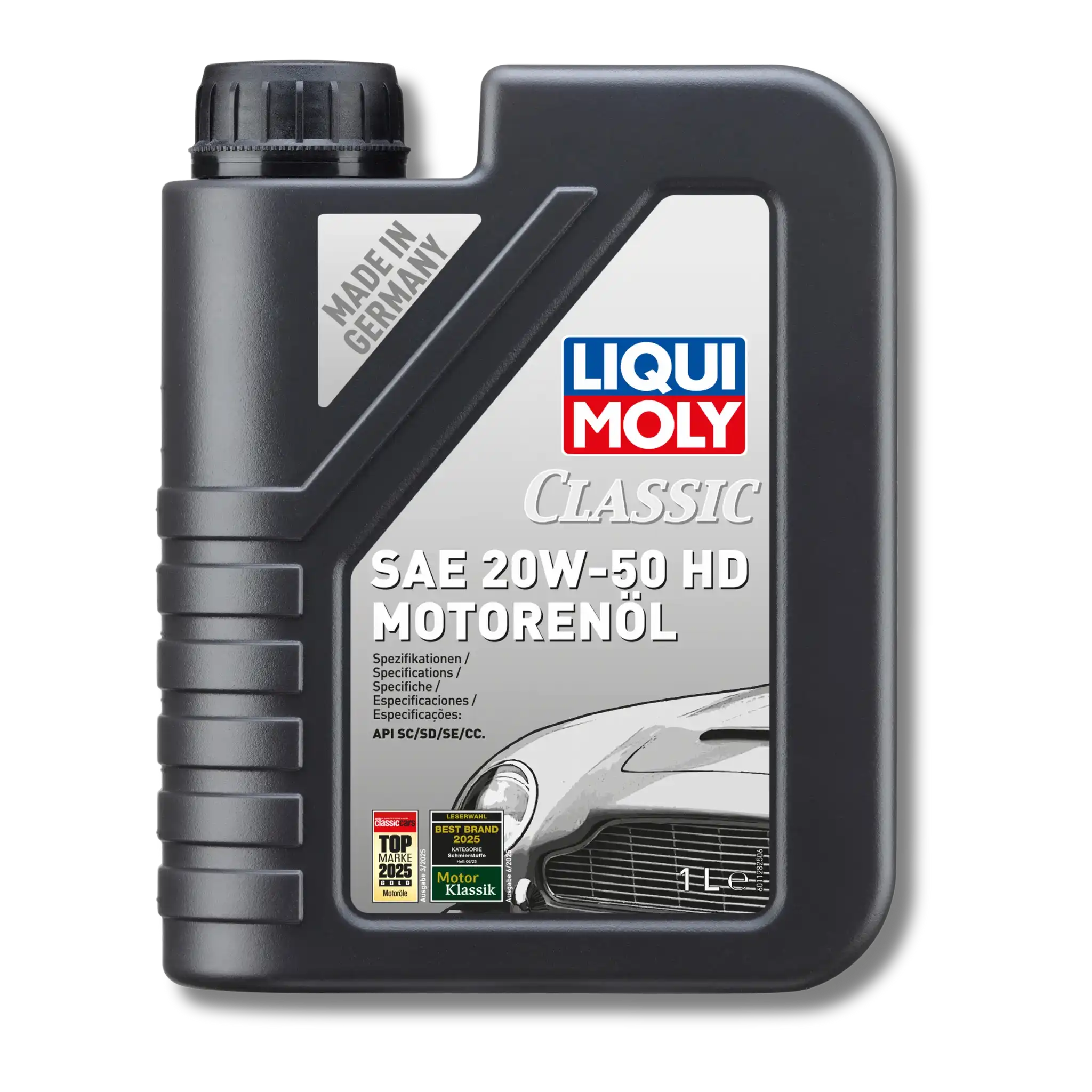 Bild eines 1 Liter-Kanisters Classic Motorenöl SAE 20W-50