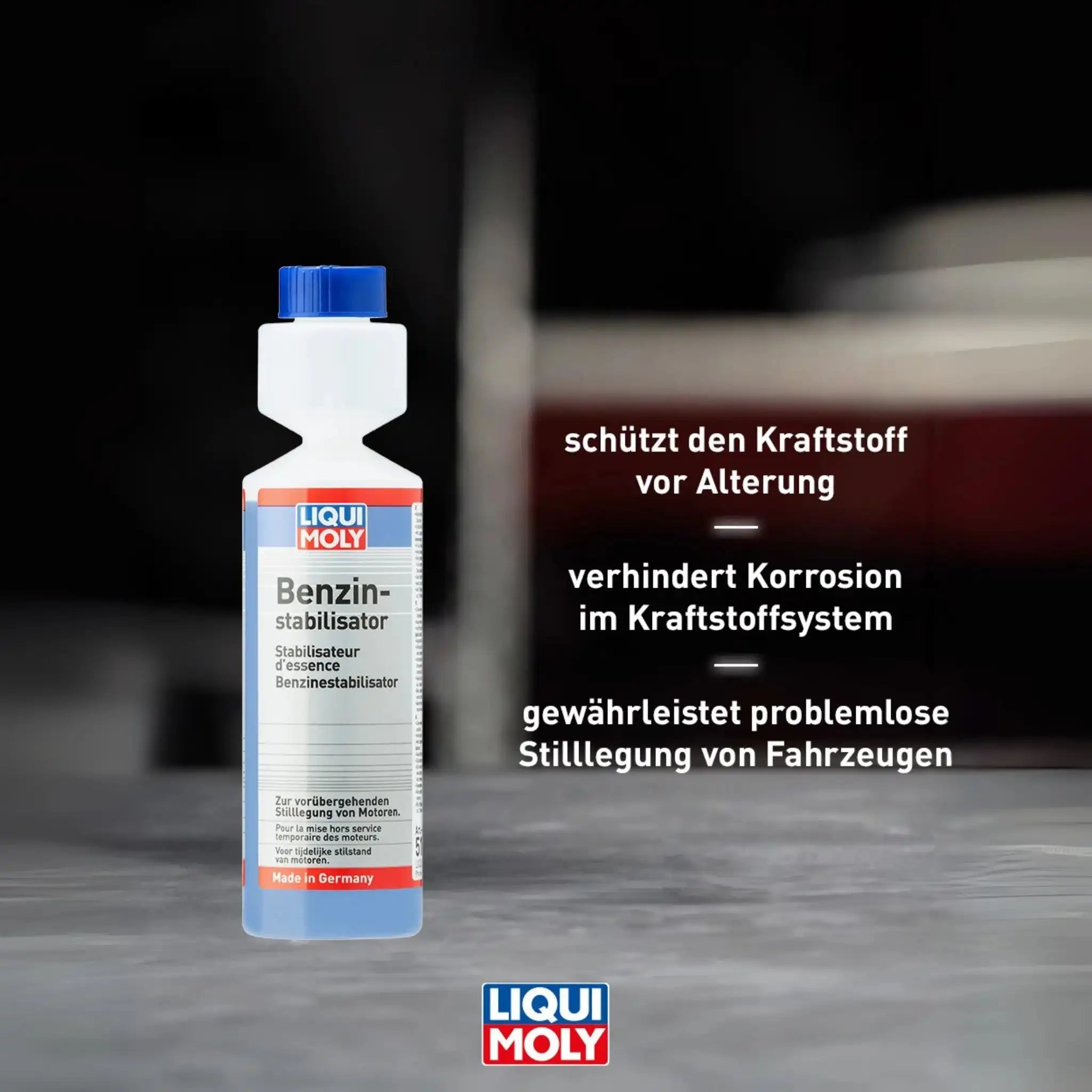 Bild einer Flasche LIQUI MOLY Benzin-Stabilisator