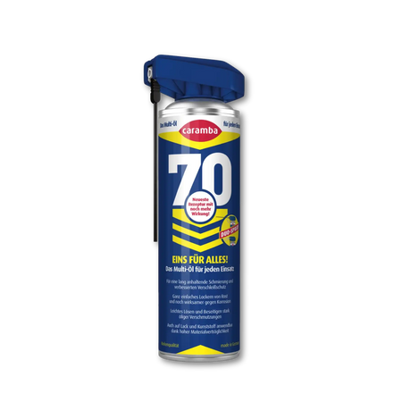 Bild der Frontalansicht einer geschlossenen Dose Caramba 70 in der Größe 500 ml.