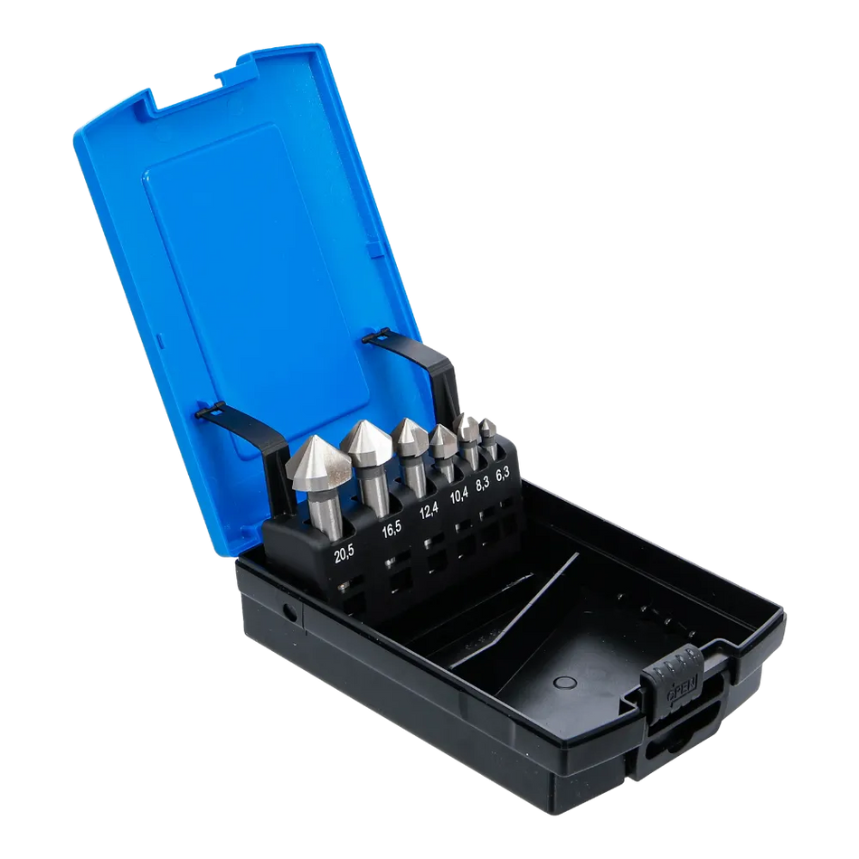 BGS Technic Kegelsenker-Satz | HSS | DIN 335 Form C | 90° | 6-tlg.