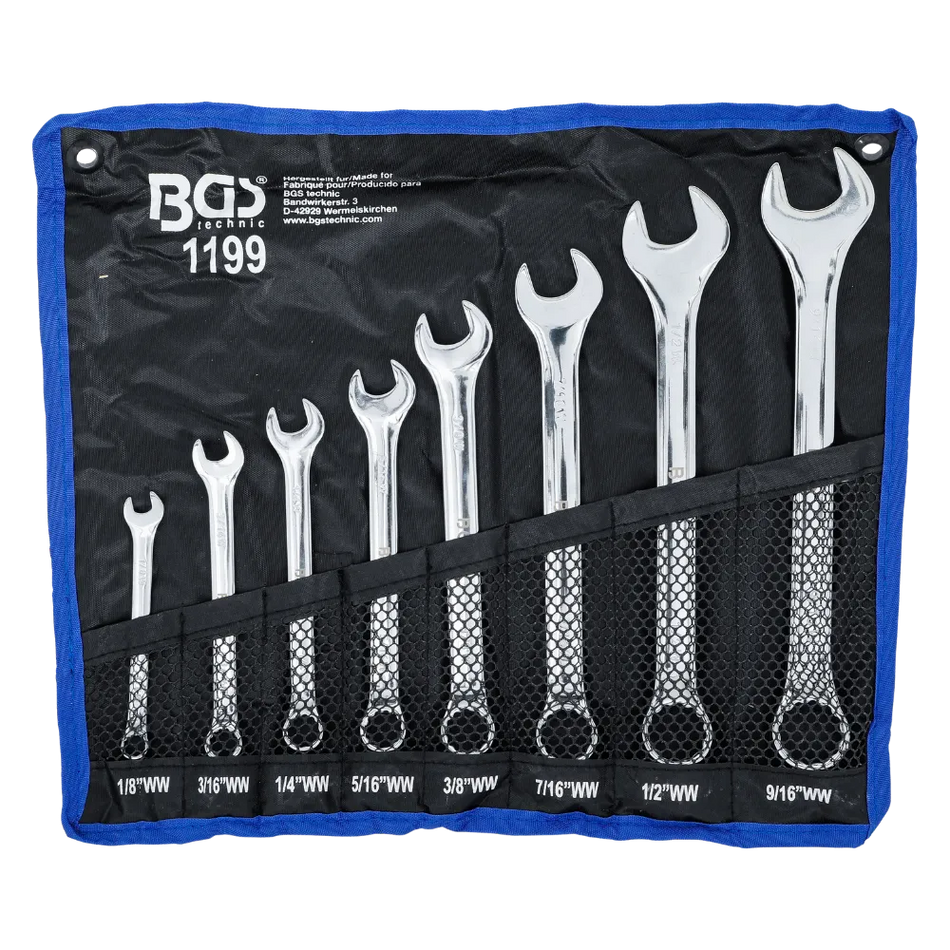 BGS Maul-Ringschlüssel-Satz | Zollgrößen | SW 1/8" - 9/16" | Withworth