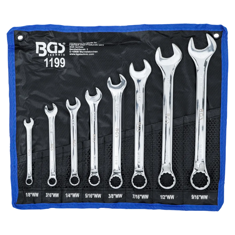 BGS Maul-Ringschlüssel-Satz | Zollgrößen | SW 1/8" - 9/16" | Withworth