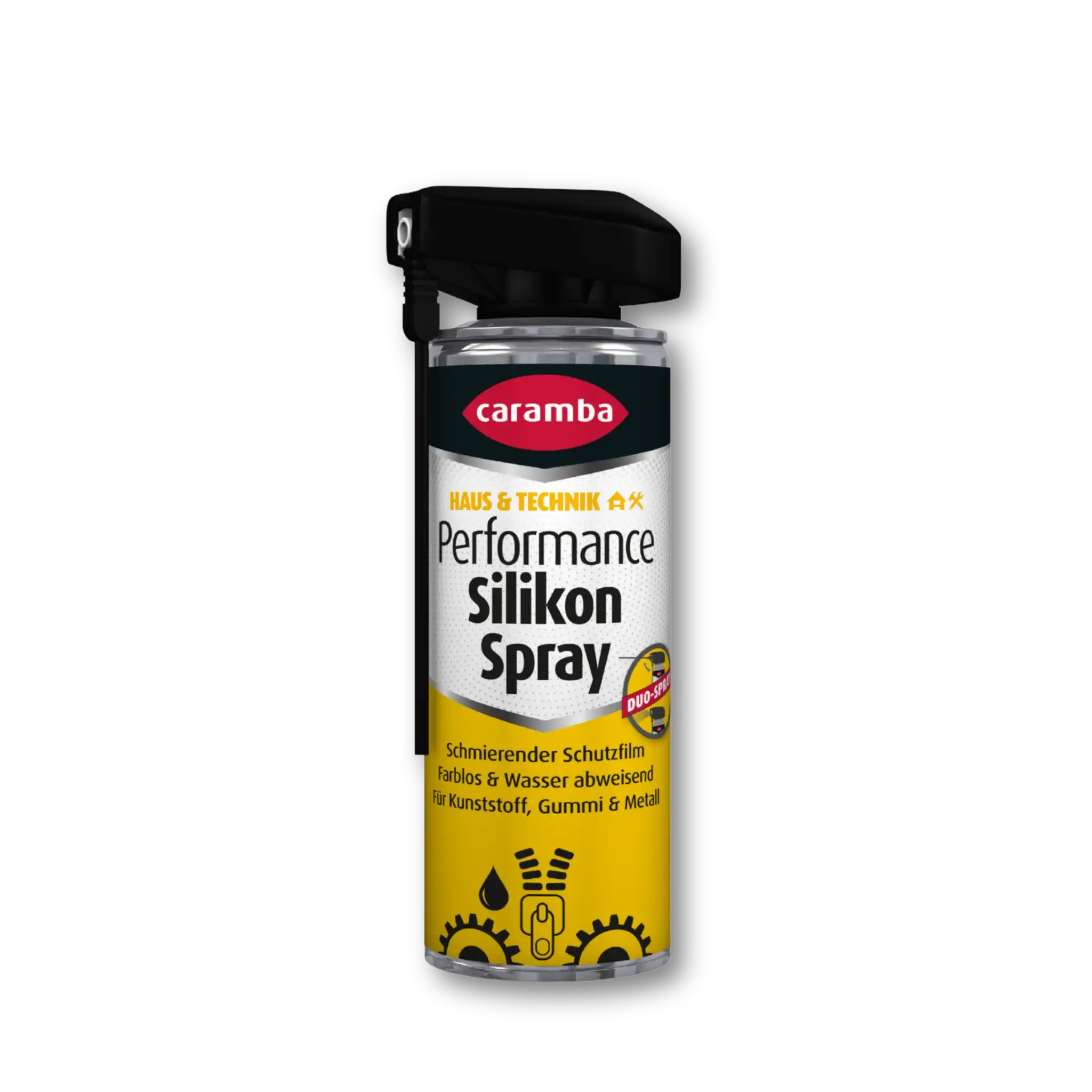 Bild der Frontalansicht einer Dose Caramba Silikonspray.